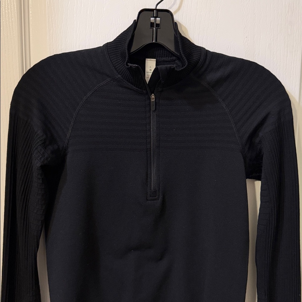 Lululemon women Black Half-Zip Sweater